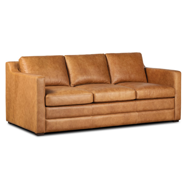 Hokku Designs Barrientes 78'' Leather Sleeper Sofa | Wayfair